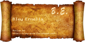 Bley Ernella névjegykártya